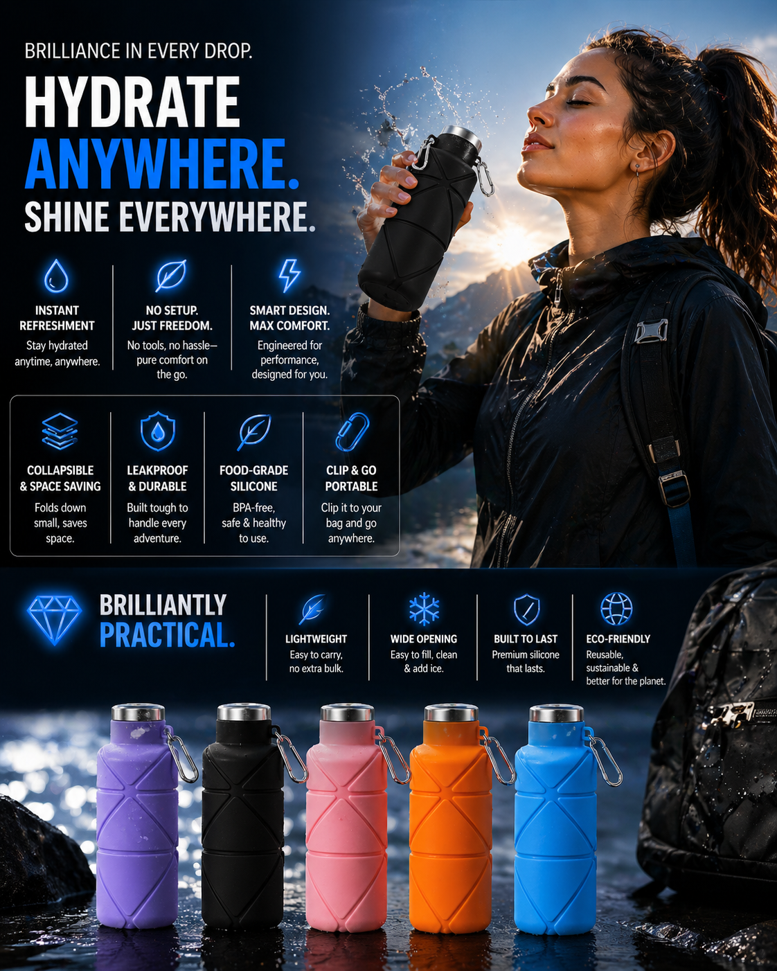 Anywhere Bottle — Hydrate Anywhere, Shine Everywhere