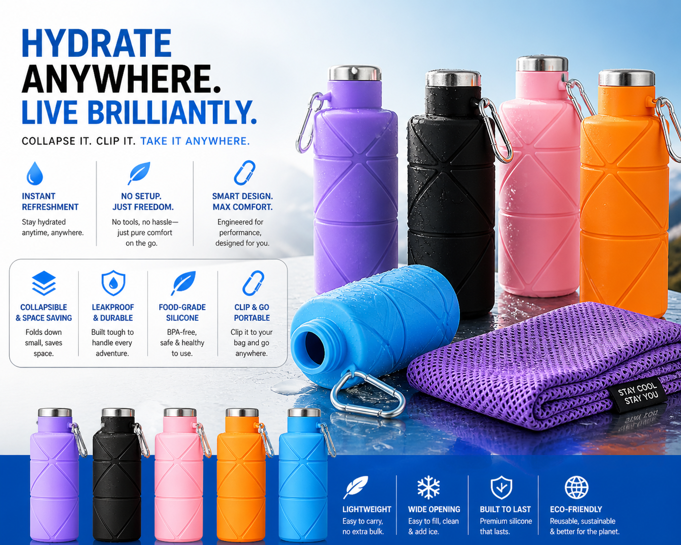 Festival Ready — Anywhere Bottle in 5 stylish colors